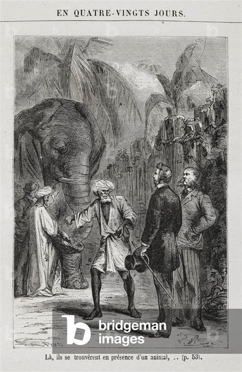 Phileas Fogg And Jean Passepartout Hiring An Elephant And Guide In