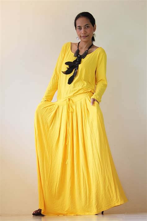 Yellow Maxi Dress Long Sleeve Dress On Luulla
