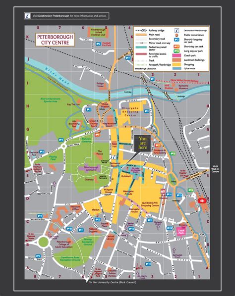 Peterborough Car Parks Map