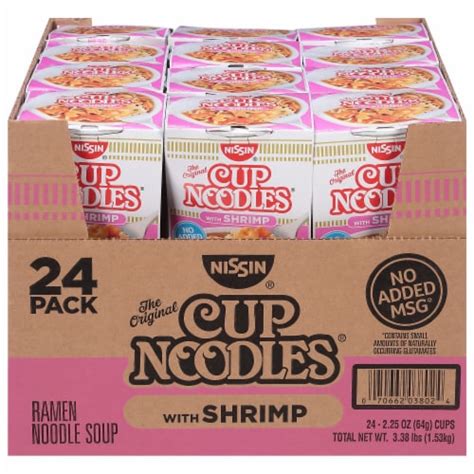 Nissin Cup Noodles With Shrimp Flavor 24 Ct 2 25 Oz Fred Meyer