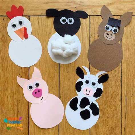 Farm Animal Finger Puppets Craft Happy Toddler Playtime