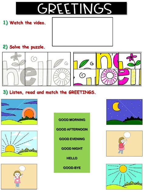 Greetings And Farewells Interactive And Downloadable Worksheet You Can D