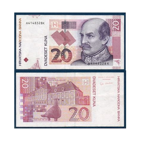 Croatie Pick N°39a Billet De Banque De 20 Kuna 2001