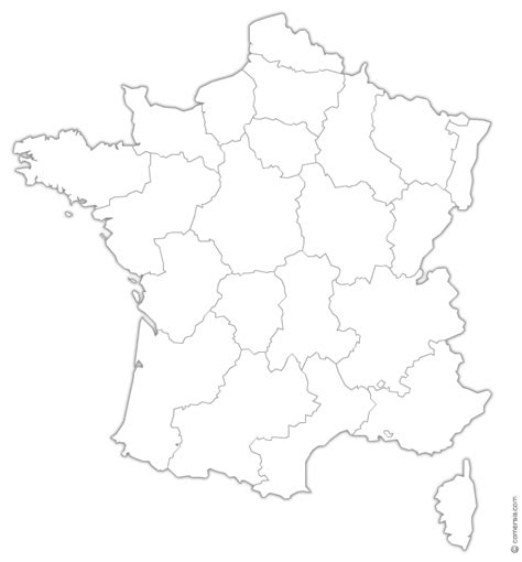 Régions de France | Carte de france, Carte de france à imprimer, Carte france vierge