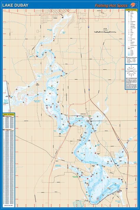 Dubay Fishing Map Lake Marathonportage Co