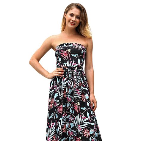 Women Maxi Dress 2019 New Summer Floral Print Boho Style Long Beach