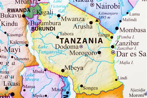 Carte De La Tanzanie Illustration Stock Illustration Du Nation 128378970