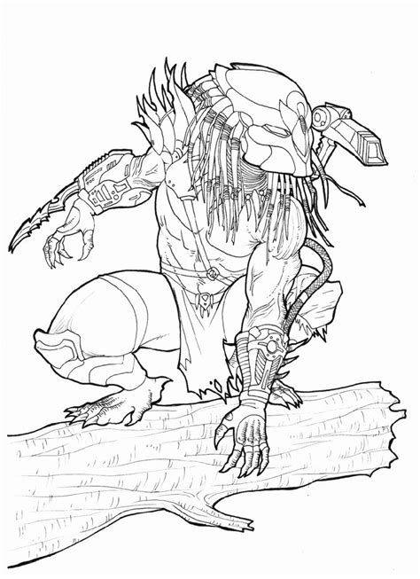 Alien Vs Predator Coloring Pages Monster Coloring Pages Predator
