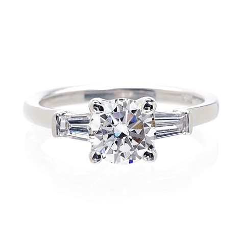 Sholdt Baguette Diamond Engagement Ring Setting 5 Baguette