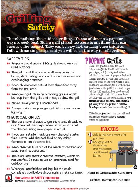 Grill Safety Nfpa Gladewater Fire Department