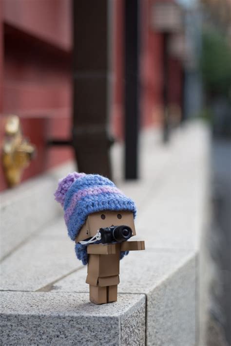 Download Wallpaper 800x1200 Danbo Cardboard Robot Photographer