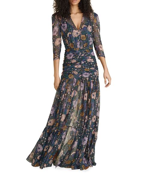 Veronica Beard Milja Floral Printed Maxi Dress Neiman Marcus