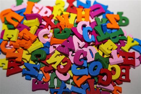 Set Of Coloured Plastic Letters And Numbers Stock Image Image Of Cute