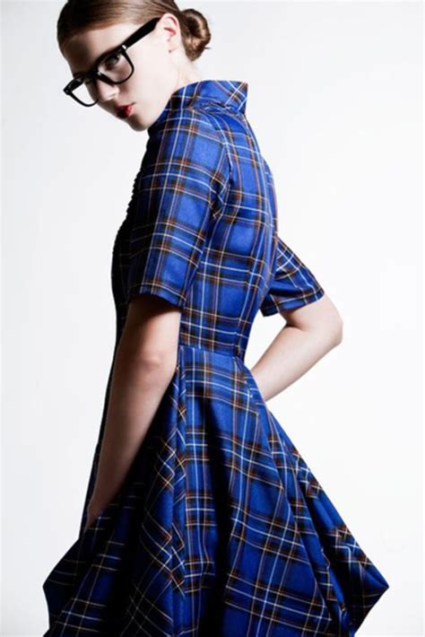 DRESS TARTAN Blue Tartan Dress Tartan Fashion Plaid Fashion