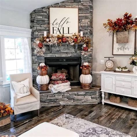 24 Cozy Fall Home Decors To Inspire You Diy Living Room Decor Fall Home Decor Decor