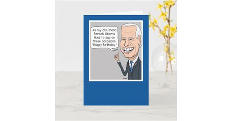 Funny Joe Biden And His Friend Obama Birthday Card Zazzle