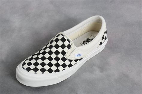 Vans Vault Black And White Checkerboard Og Classic Lx Slip On Garmentory