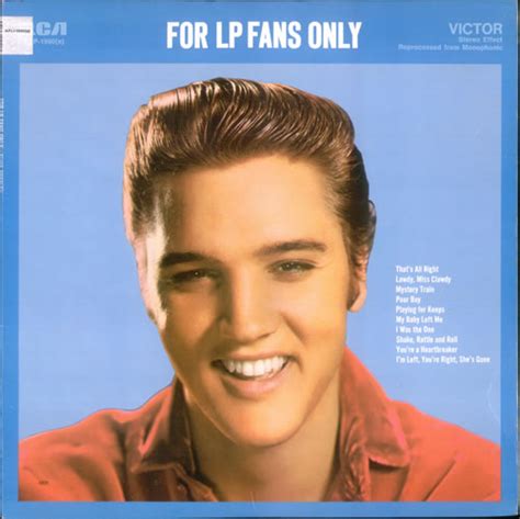 Do not make posts on behalf of anyone. Elvis Presley For LP Fans Only - Black RCA Label US vinyl ...
