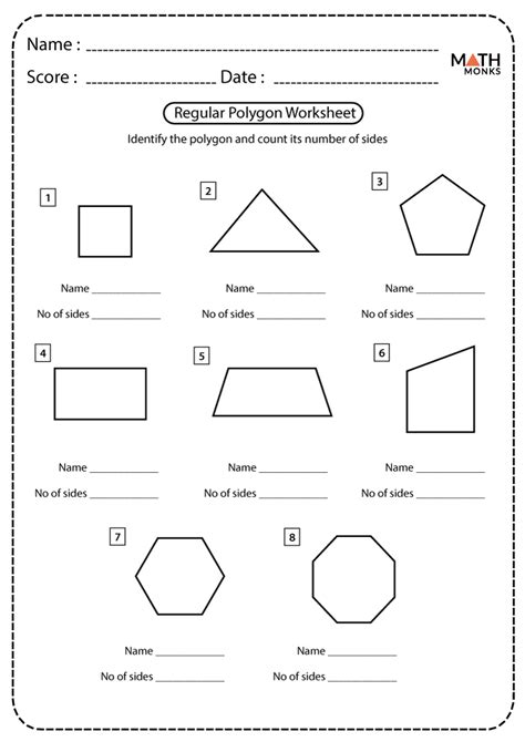 Polygons Worksheet 4th Grade
