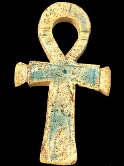 Beautiful Ancient Egyptian Ankh Cross Amulet 300 Bc 9 Antique