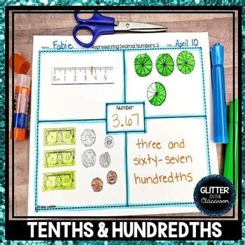 Representing Decimals - Tenths and Hundredths Activities - Place Value ...