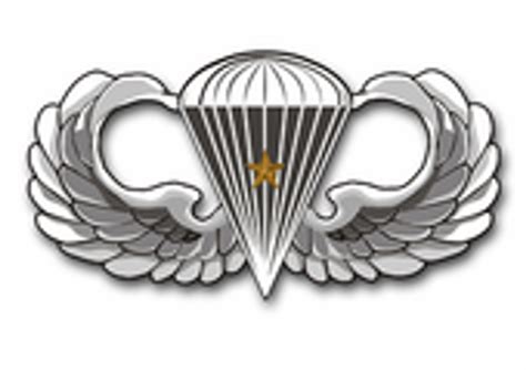 Airborne Basic Jump Wing Badge 1x1 Gold Meachs Military