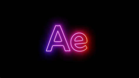 Premium Photo Neon Glowing Adobe After Effects Logo Image On Black
