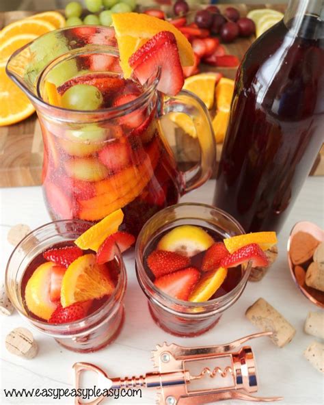 Deliciously Fruity Sangria Recipe Easy Peasy Pleasy Fruity Sangria