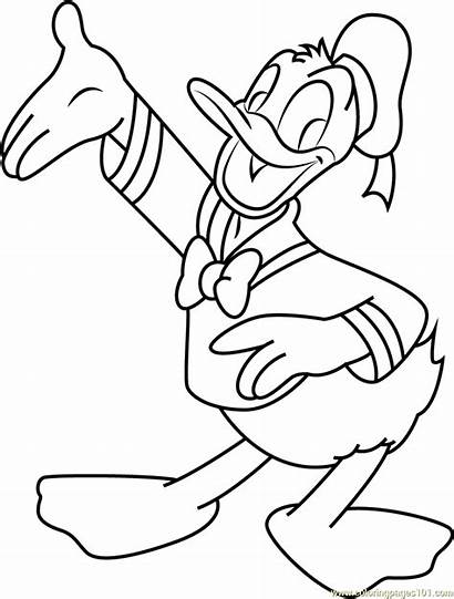 Duck Donald Coloring Something Pages Showing Cartoon