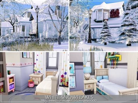 The Sims Resource White Snowflakes By Mychqqq Sims 4 Downloads