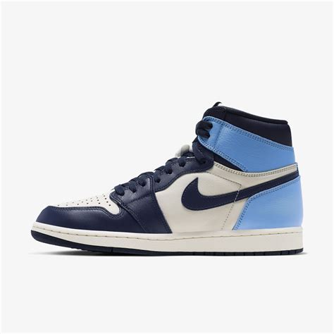 Nike air branding on the tongue, an air jordan wings logo on the ankle, and a white/black sole complete the design. Air Jordan 1 High OG Obsidian - Grailify