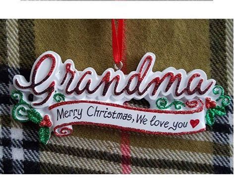 Personalized Christmas Ornament Grandma Ornament For Grandma Etsy Personalized Christmas