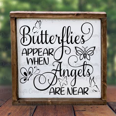 Butterflies Svg Butterflies Appear When Angels Are Near - Etsy | Angel