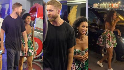 Vick Hope Stands By Calvin Harris At Ibiza Closing Bash Ellie Goulding