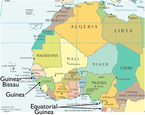 Map Of Equatorial Africa Map Of Africa