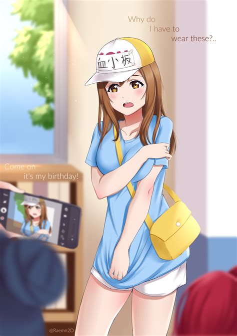 Platelet (cells at work) chibi papercraft. Zuramaru as Platelet from Cells at Work! : LoveLive
