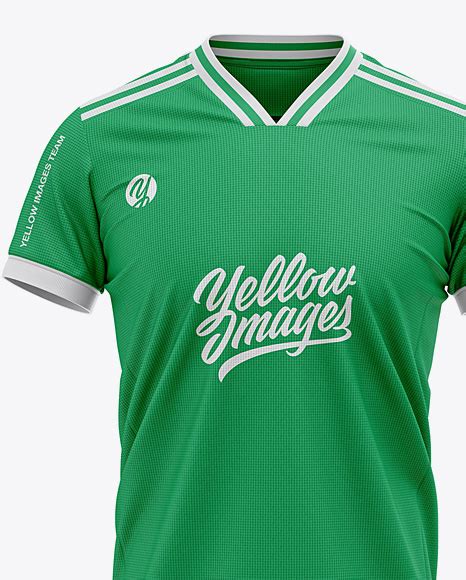 ✓ free for commercial use ✓ high quality images. Men's V-Neck Soccer Jersey T-shirt Mockup - Front View ...