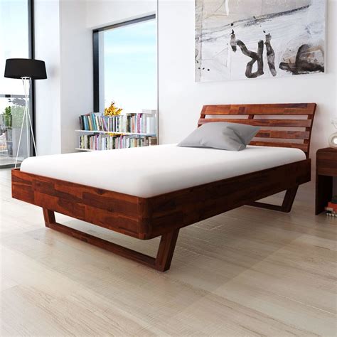 Vidaxl Solid Acacia Wood Bed Frame Queen Size