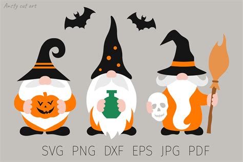 Art And Collectibles Fall Pumpkin Svg Halloween Gnomes Commercial Use