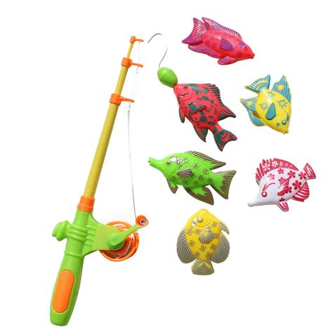 Cuteam Fishing Game Toy7 Pcs Fishing Game Toy Magnetic Simulation
