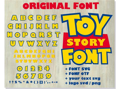 Toy Story Font Download Free Andy Toy Story Font Etsy
