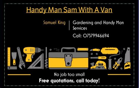 Handy Man Sam With A Van Wells Gb Eng Nextdoor