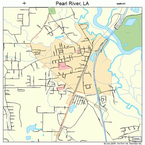 Pearl River Louisiana Street Map 2259445