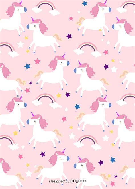 Cartoon Unicorn Rainbow Patterns Background Wallpaper Image For Free