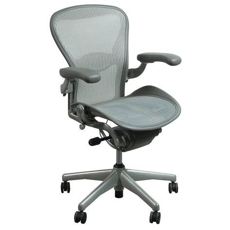 A chair that doesn't work for you can cause poor posture, leading to back and wrist pain. Herman Miller Aeron Used Size C Task Chair, Quartz ...