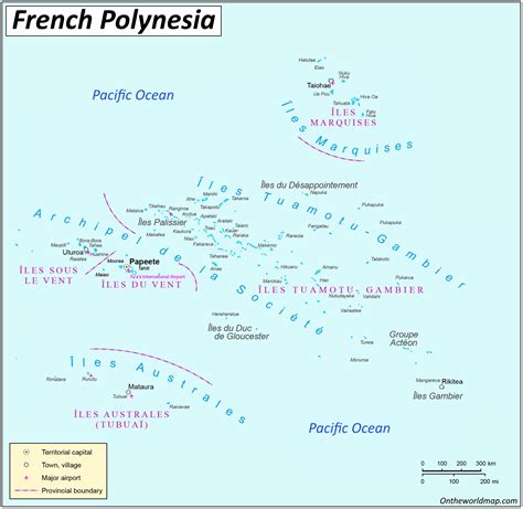 French Polynesia Political Map