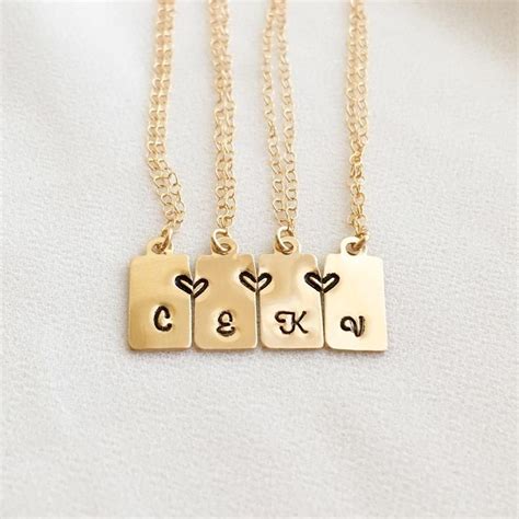 Personalized Necklaces Set Best Friend Necklace For 3 Or Set Etsy