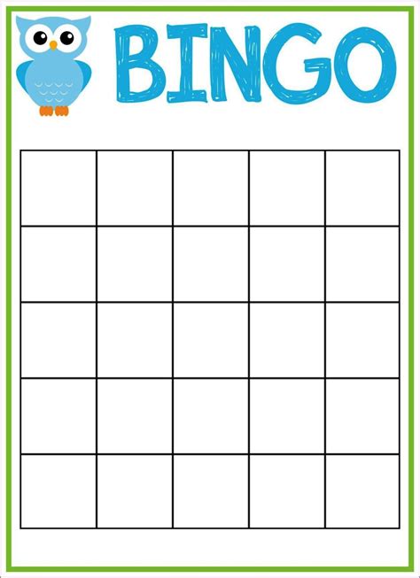 Editable Bingo Template