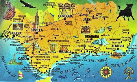 Map Of Andalucía This Part Of Spain Has A Very Rich Heritage From The