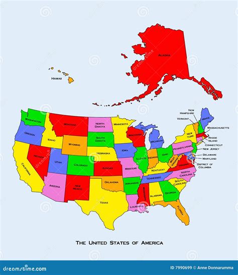 Map Of The United States Of America Royalty Free Stock Images Image